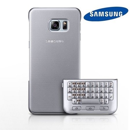 Samsung Galaxy S6 edge+ etui z klawiaturą EF-EJ928BSEGWW - srebrne