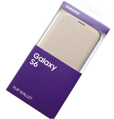 Samsung Galaxy S6 etui Flip Wallet EF-WG920BFE - beżowy