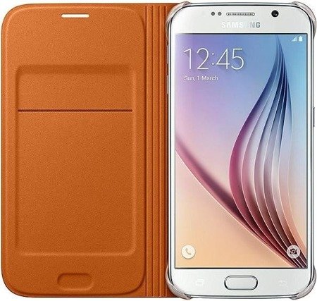 Samsung Galaxy S6 etui Flip Wallet EF-WG920BOEGWW - pomarańczowy