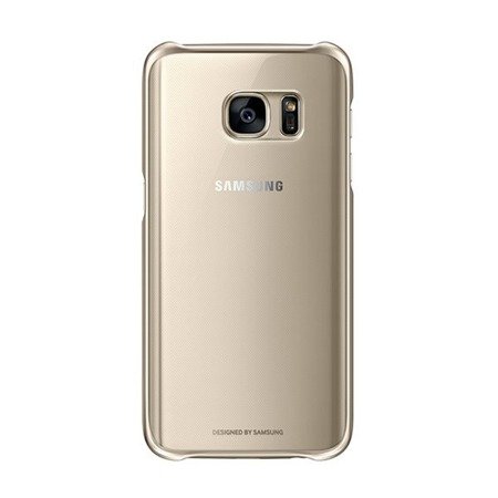 Samsung Galaxy S7 etui Protective Cover EF-QG930CFEGUS - transparentne ze złotą ramką