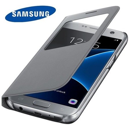 Samsung Galaxy S7 etui S View Cover EF-CG930PSEGWW - srebrny