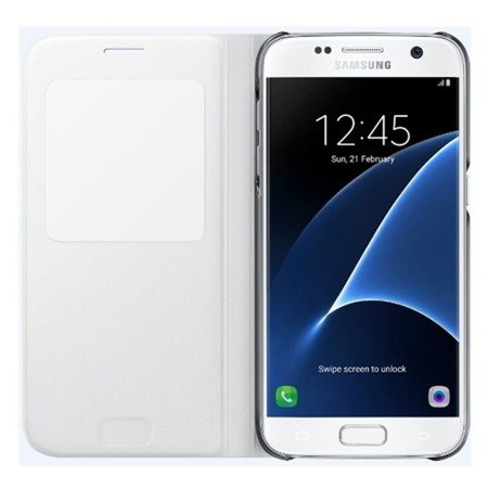 Samsung Galaxy S7 etui S View Cover EF-CG930PWE - biały