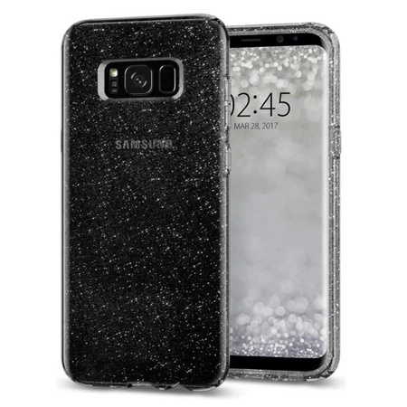 Samsung Galaxy S8 Plus etui silikonowe Spigen Liquid Crystal Glitter 571CS21668 - dymione z brokatem (Space Quartz)