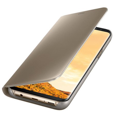 Samsung Galaxy S8 plus etui Clear View Standing Cover EF-ZG955CFEG - złote