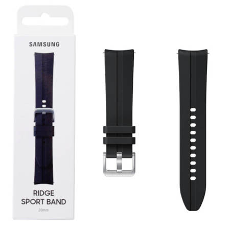 Samsung Galaxy Watch 3/ Watch Active/ Watch Active 2 20 mm pasek Ridge Sport Band S/M EF-SFR85SBEGEU - czarny