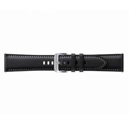 Samsung Galaxy Watch/ Galaxy Watch 3 22 mm pasek Stitch Leather Band ET-SLR84LBEGEU - czarny