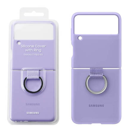 Samsung Galaxy Z Flip3 5G etui Silicone Cover with Ring EF-PF711TVEGWW - lawendowe