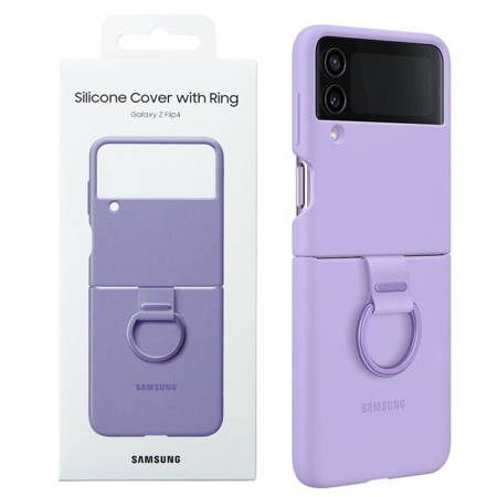 Samsung Galaxy Z Flip4 etui Silicone Cover with Ring EF-PF721TVEGWW - lawendowe