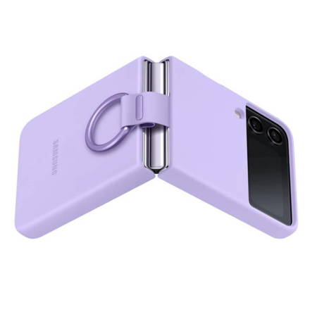 Samsung Galaxy Z Flip4 etui Silicone Cover with Ring EF-PF721TVEGWW - lawendowe