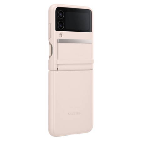 Samsung Galaxy Z Flip4 etui skórzane Flap Leather Cover EF-VF721LPEGWW - brzoskwiniowe (Peach)