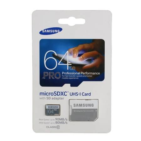 Samsung Pro karta pamięci 64 GB microSDXC z adapterem SD - klasa 10