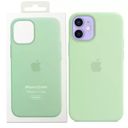 Silikonowe etui Apple Silicone Case MagSafe do  iPhone 12 mini - zielony (Pistachio)