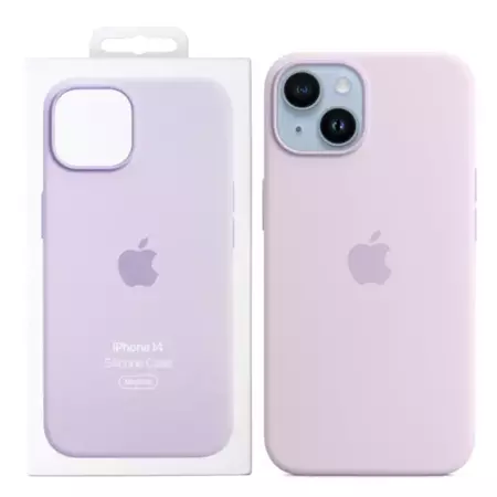 Silikonowe etui Apple Silicone Case MagSafe do iPhone 14 - fioletowe (Lilac)