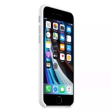 Silikonowe etui Apple Silicone Case do iPhone SE 2020/ SE 2022  - białe (White)