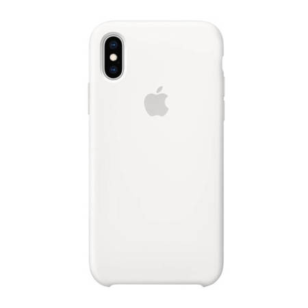 Silikonowe etui Apple Silicone Case do iPhone XS - białe (White)