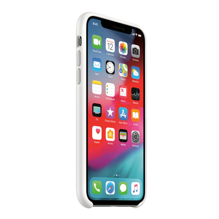 Silikonowe etui Apple Silicone Case do iPhone XS - białe (White)