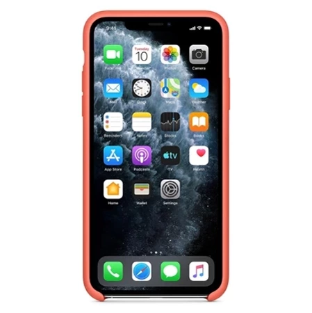 Silikonowe etui Apple iPhone 11 Pro Max Silicone Case - pomarańczowe (Clementine)