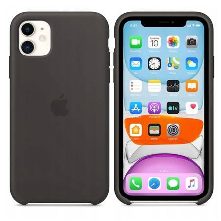 Silikonowe etui Apple iPhone 11 Silicone Case - czarne