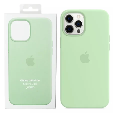 Silikonowe etui Apple iPhone 12 Pro Max Silicone Case MagSafe - zielony (Pistachio)