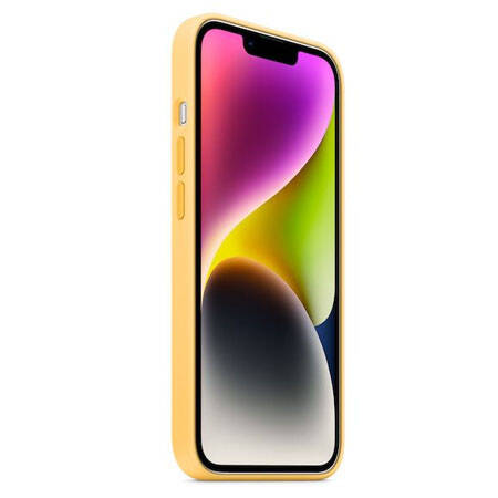 Silikonowe etui Apple iPhone 14 Silicone Case MagSafe - żółte (Sunglow)