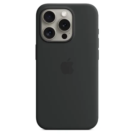 Silikonowe etui Apple iPhone 15 Pro Silicone Case MagSafe - czarne (Black)