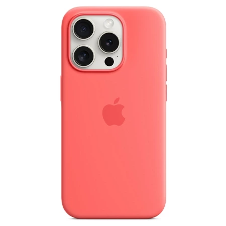 Silikonowe etui Apple iPhone 15 Pro Silicone Case MagSafe - różowe (Guava)