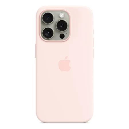 Silikonowe etui Apple iPhone 15 Pro Silicone Case MagSafe - różowe (Light Pink)