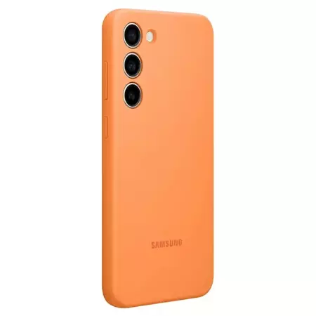 Silikonowe etui Samsung Silicone Case do Galaxy S23 Plus - pomarańczowe