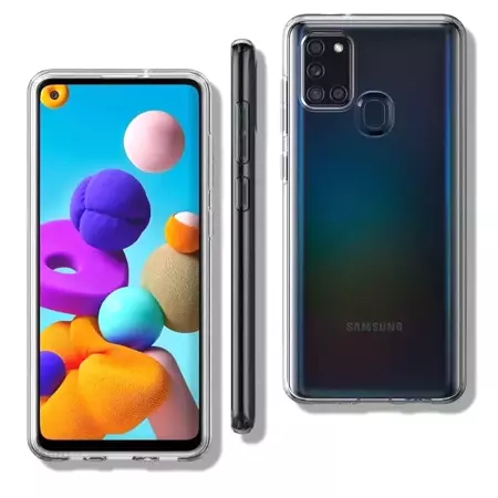 Silikonowe etui Spigen Liquid Crystal do Samsung Galaxy A21s - transparentne