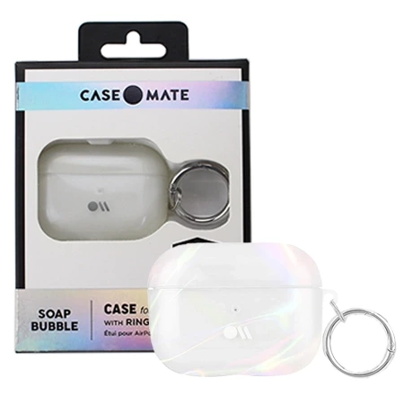 Silikonowe etui na Apple Airpods Pro Case Mate Soap Bubble - półprzezroczyste (Iridescent)