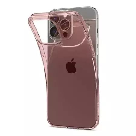 Silikonowe etui na Apple iPhone 13 Pro Max Spigen Crystal Flex - różowe (Rose Crystal)