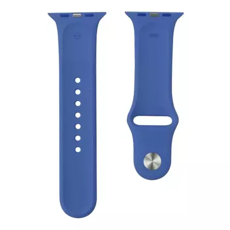 Silikonowy pasek Apple Sport Band S/M do Watch 1/ 2/ 3/ 4/ 5/ 6/ 7 Series 42/ 44/ 45mm  - niebieski (Delft Blue)
