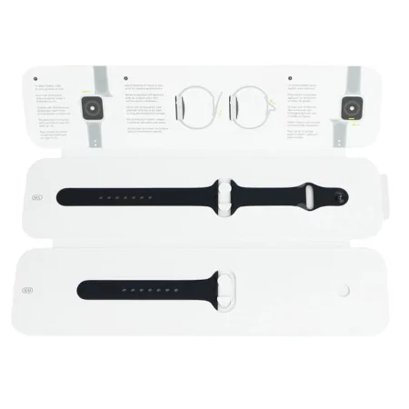 Silikonowy pasek Apple Watch 1/ 2/ 3/ 4/ 5/ 6/ 7 Series 42/ 44/ 45mm Sport Band M/L XL - czarny (Midnight)
