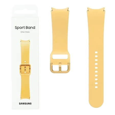 Silikonowy pasek do Samsung Galaxy Watch 4/ 4 Classic/ 5/ 5 Pro/ 6/ 6 Classic Sport Band One Click 20 mm M/L - morelowy (Apricot)