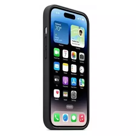 Skórzane etui Apple Leather Case MagSafe do iPhone 14 Pro Max - czarne (Midnight)