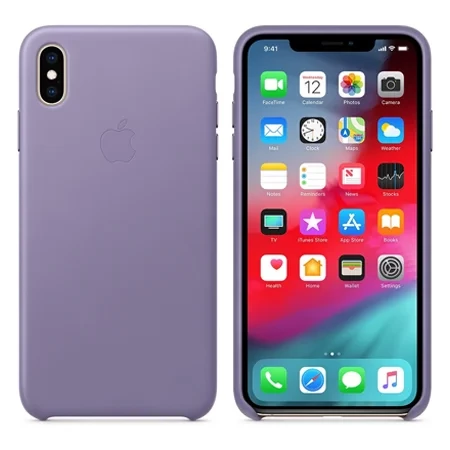 Skórzane etui Apple Leather Case do iPhone XS Max - liliowe (Lilac)