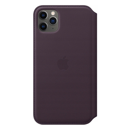 Skórzane etui Apple iPhone 11 Pro Leather Folio - oberżyna (Aubergine)