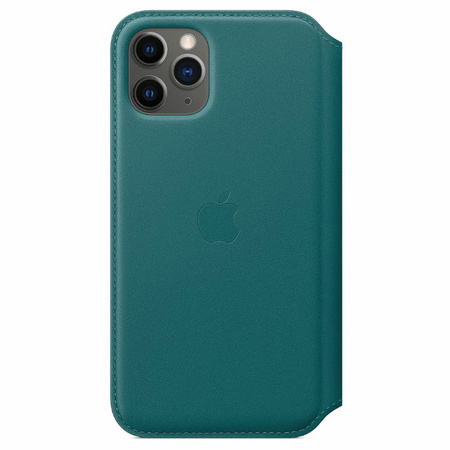 Skórzane etui Apple iPhone 11 Pro Leather Folio - zielone (Peacock)