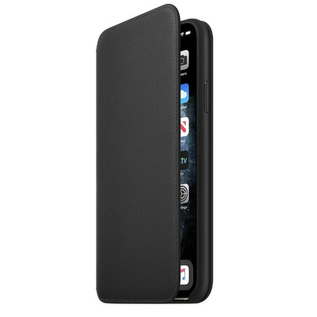 Skórzane etui Apple iPhone 11 Pro Max Leather Folio - czarne (Black)