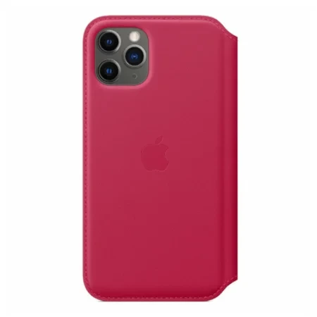 Skórzane etui Apple iPhone 11 Pro Max Leather Folio - malinowe (Raspberry)
