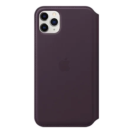 Skórzane etui Apple iPhone 11 Pro Max Leather Folio - oberżyna (Aubergine)