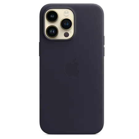 Skórzane etui Apple iPhone 14 Pro Max Leather Case MagSafe - atramentowe (Ink)