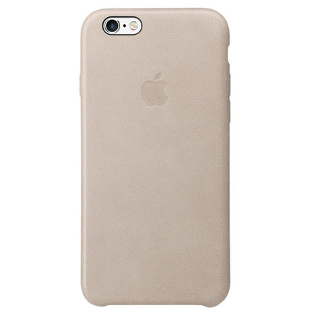 Skórzane etui Apple iPhone 6/ 6s Leather Case - beżowe (Rose Gray) [OUTLET] 