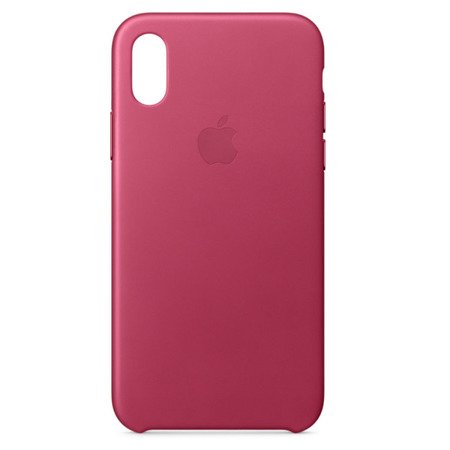 Skórzane etui Apple iPhone X Leather Case - ciemnoróżowe (Pink Fuchsia)