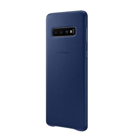 Skórzane etui na telefon Samsung Galaxy S10 Leather Cover - granatowe (Navy)