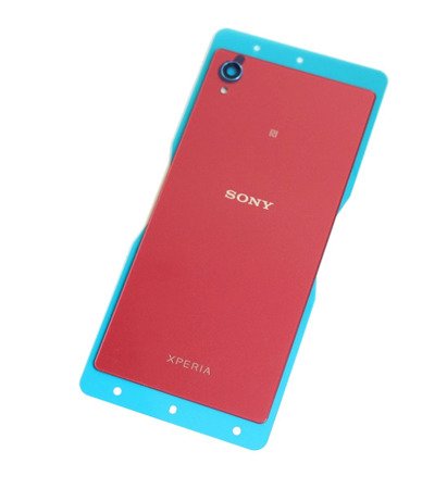 Sony Xperia M4 Aqua klapka baterii z klejem i anteną NFC - czerwona (coral)