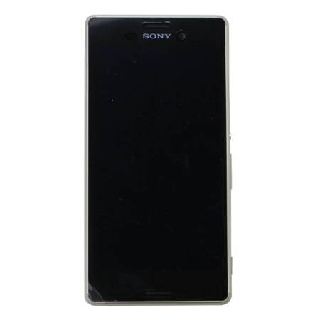 Sony Xperia M4 Aqua wyświetlacz LCD z ramką - srebrny