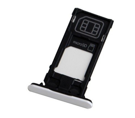 Sony Xperia X Compact F5321 szufladka karty SIM - biała/ srebrna