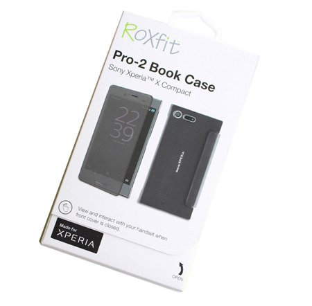 Sony Xperia X Compact etui dotykowe Roxfit Pro-2 Book Case PRO5168B - czarne