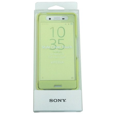 Sony Xperia X etui dotykowe Style Cover Touch SCR50  - limonkowe